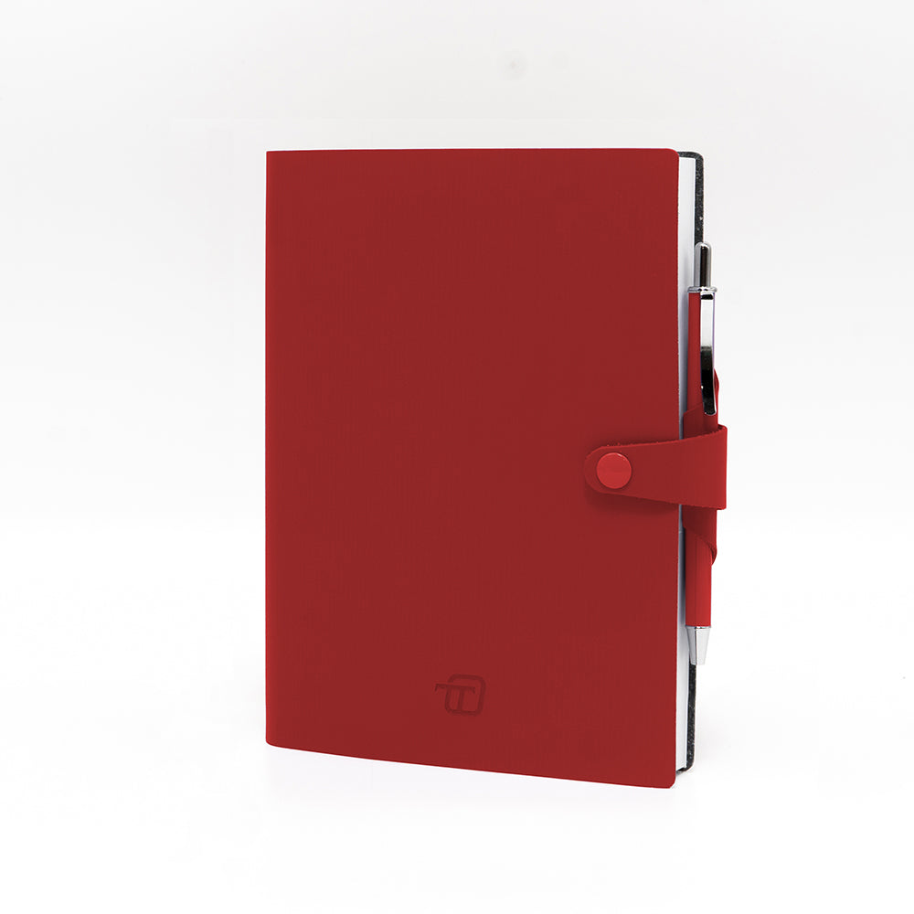 AGENDA GIORNALIERA CON LACCIO E PENNA 7X11 RICCIOLO - ROSSO