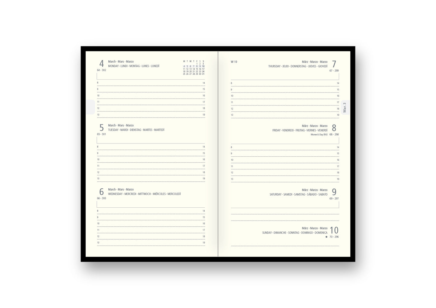 AGENDA SETTIMANALE CON ELASTICO E PENNA CARTESIO 9X14 - ROSSO