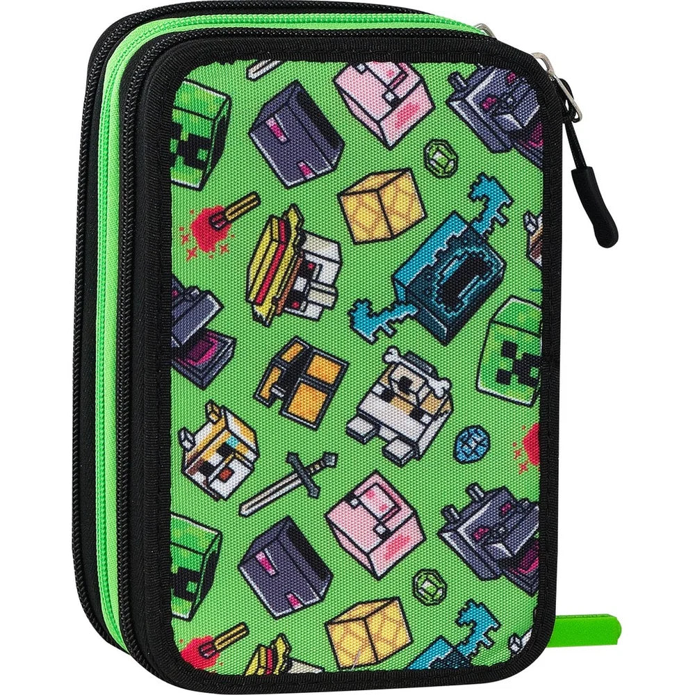 ASTUCCIO 3 ZIP MINECRAFT VERDE