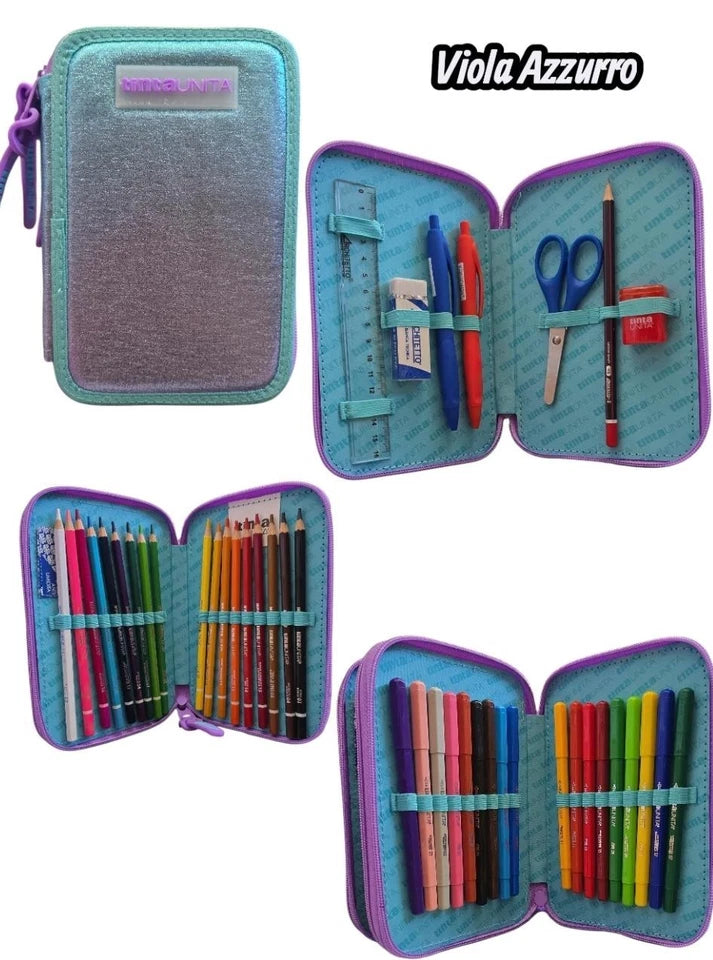ASTUCCIO TRIPLO GLAMOUR GRADIENT VIOLA/AZZURRO - TintaUnita Pool Over