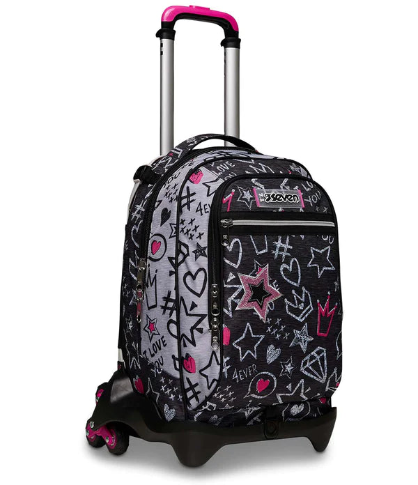 TROLLEY SEVEN 3 RUOTE - ZIPPER GLAMY
