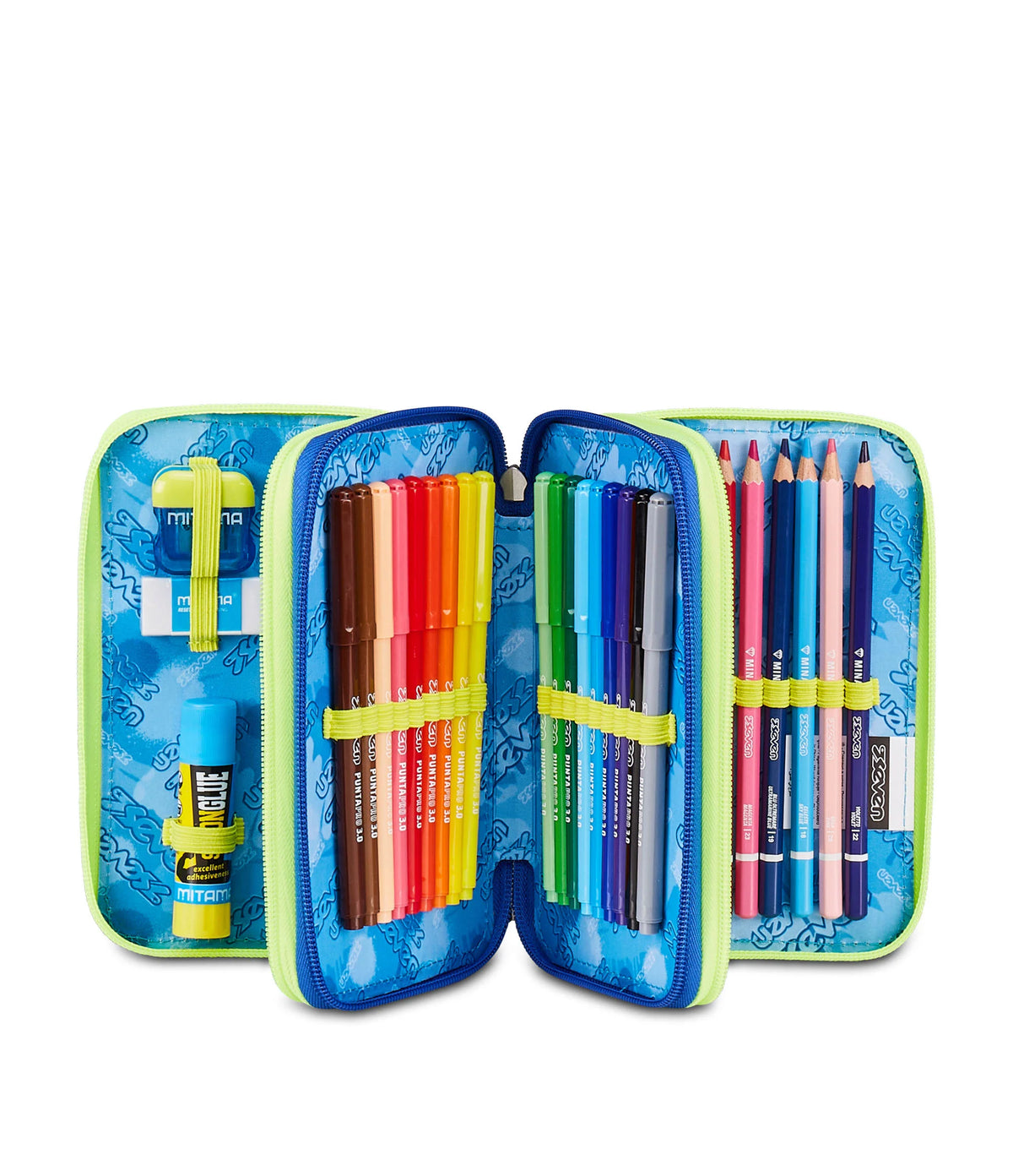 ASTUCCIO SEVEN 3 ZIP - BLU FUSION