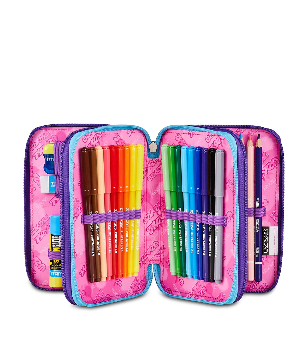 ASTUCCIO SEVEN 3 ZIP - PINK FUSION