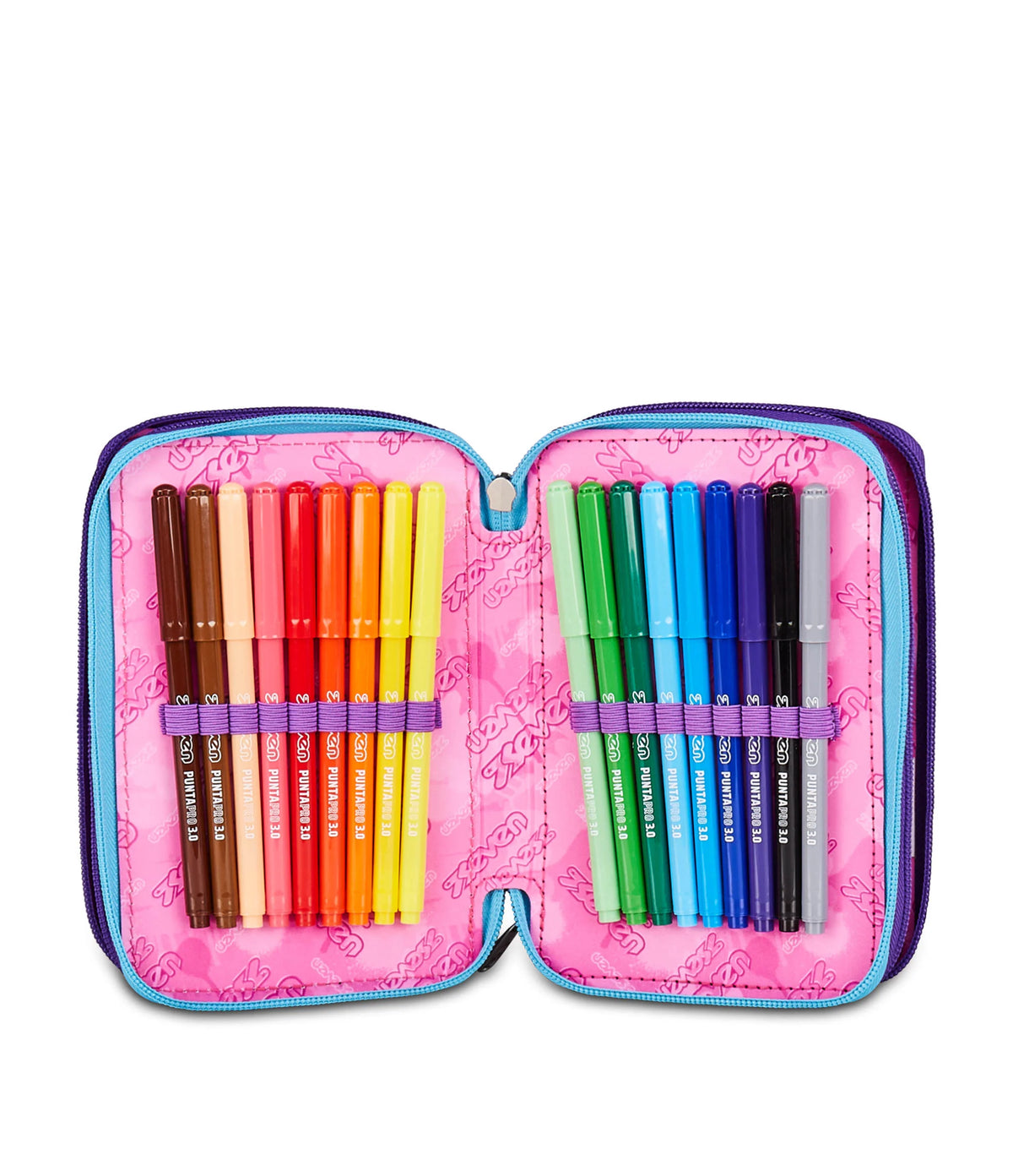 ASTUCCIO SEVEN 3 ZIP - PINK FUSION