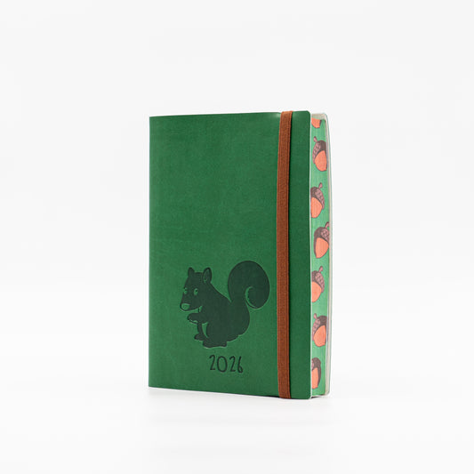AGENDA GIORNALIERA CON ELASTICO 10X15 ZOOLAND SCOIATTOLO - VERDE