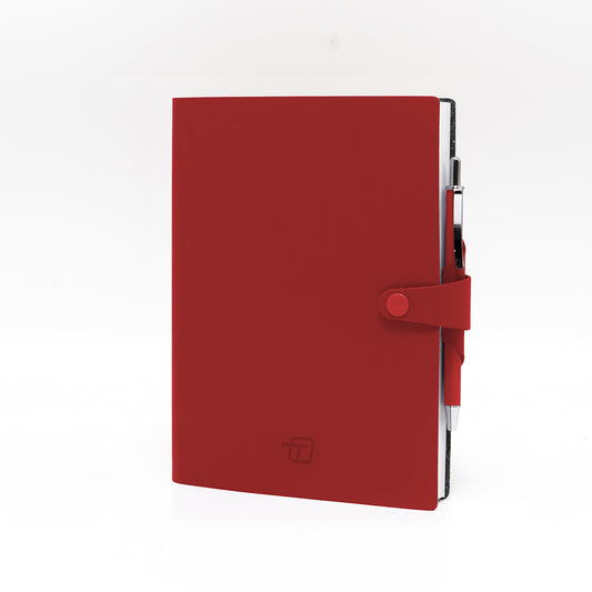 AGENDA GIORNALIERA CON LACCIO E PENNA 7X11 RICCIOLO - ROSSO