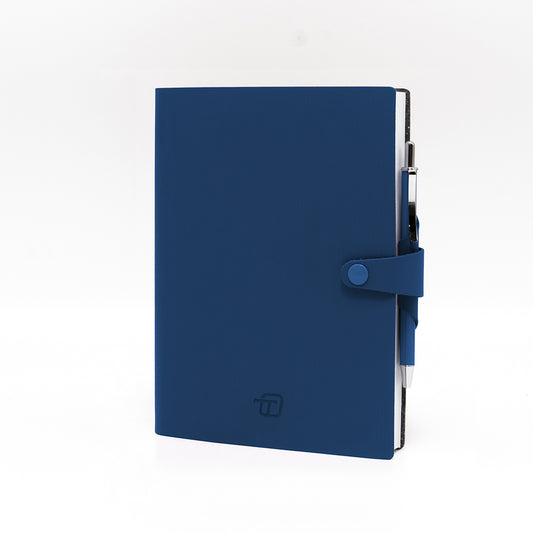 AGENDA GIORNALIERA CON LACCIO E PENNA 7X11 RICCIOLO - BLU