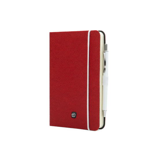 AGENDA SETTIMANALE CON ELASTICO E PENNA CARTESIO 9X14 - ROSSO