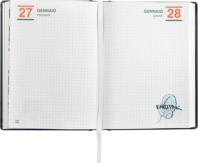 DIARIO 13 MESI 2026/27 - EASTPAK - GIORNALIERO NERO