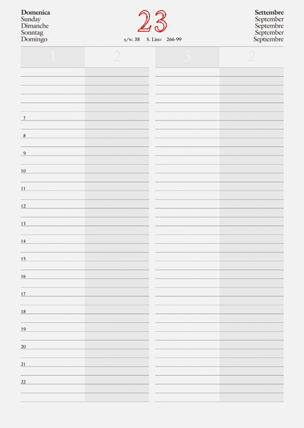 AGENDA GIORNALIERA 2025 IN TEMPO 21 X 30 NERO