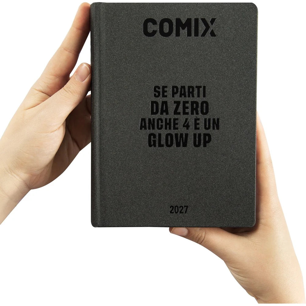 Diario 16 mesi 2026/2027 COMIX - GIORNALIERO MIGNON PLUS CHARCOAL