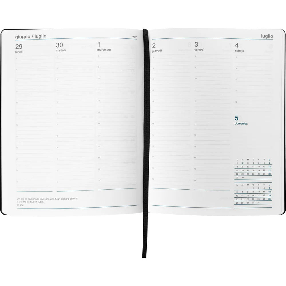 AGENDA COMIX 12 MESI 2026 LARGE SETTIMANALE 19X25 - NERO