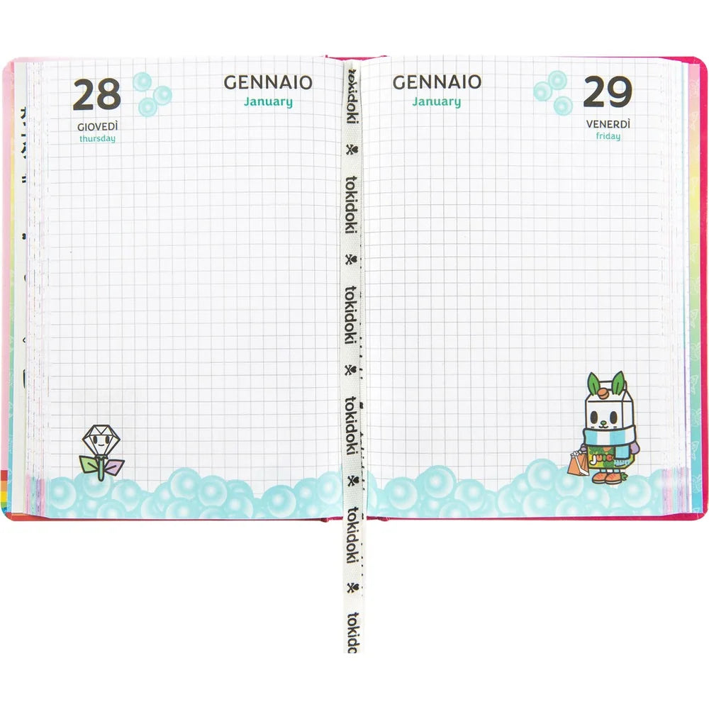 Diario 12 mesi 2026/2027 TOKIDOKI - GIORNALIERO DATATO - ROSA