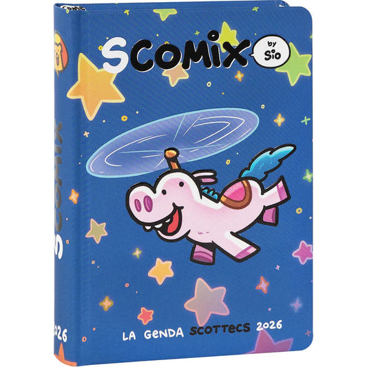 DIARIO DATATO 16 MESI COMIX SCOTTEX BY SIO - BLU UNICOTTERO