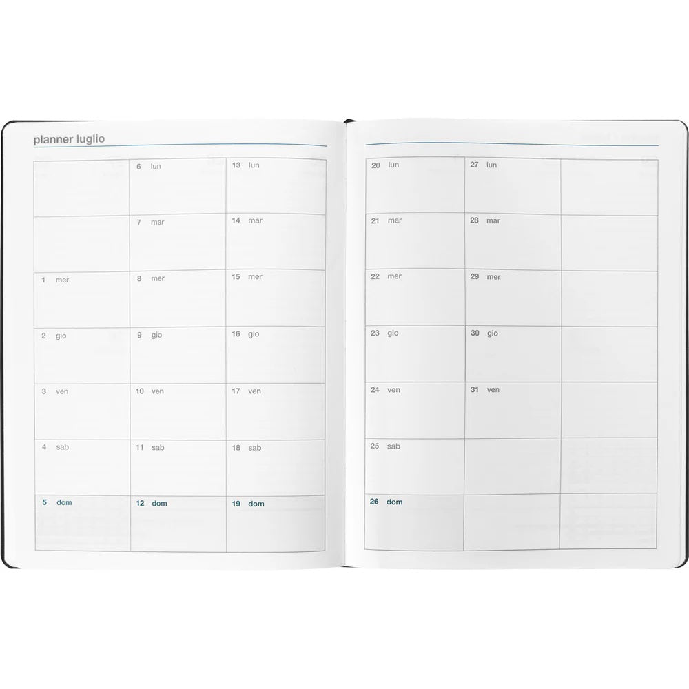 AGENDA COMIX 12 MESI 2026 LARGE SETTIMANALE 19X25 - NERO