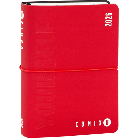 DIARIO AGENDA 16 MESI 2025/26 - COMIX U YOURSELF GIORNALIERA ROSSO