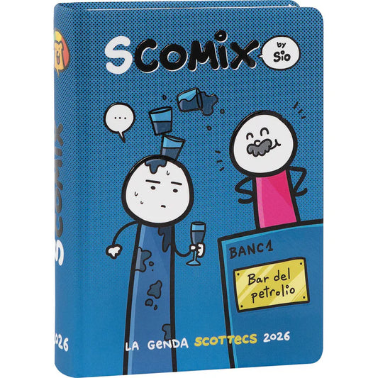 DIARIO DATATO 16 MESI COMIX SCOTTEX BY SIO - BLU