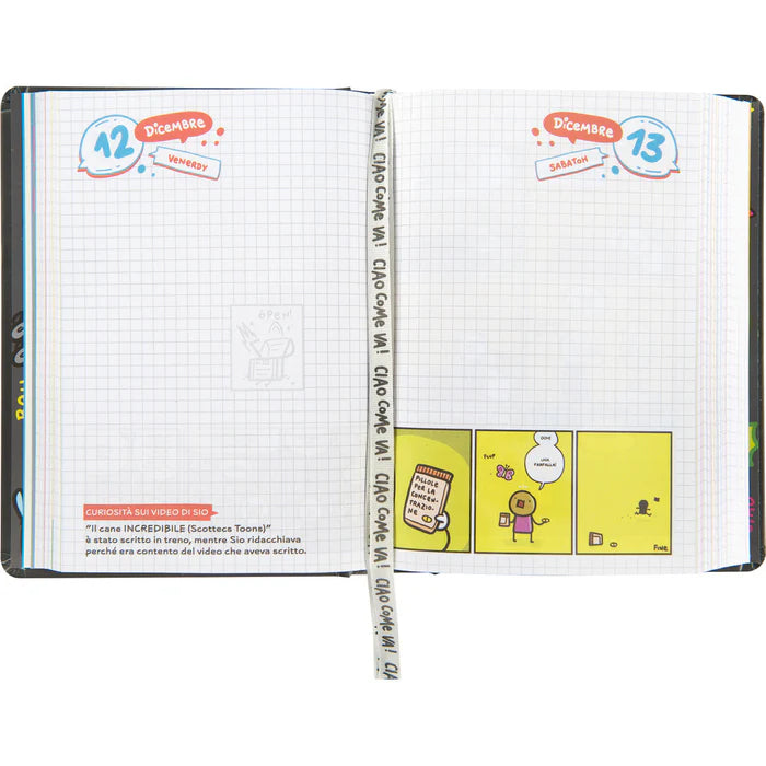 DIARIO DATATO 16 MESI COMIX SCOTTEX BY SIO - BLU
