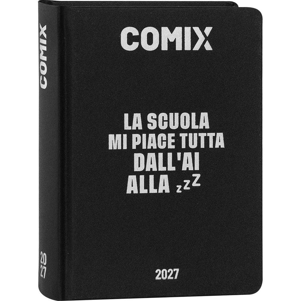 Diario 16 mesi 2026/2027 COMIX - GIORNALIERO MIGNON PLUS NERO/ARGENTO