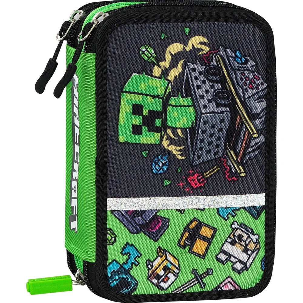 ASTUCCIO 3 ZIP MINECRAFT VERDE