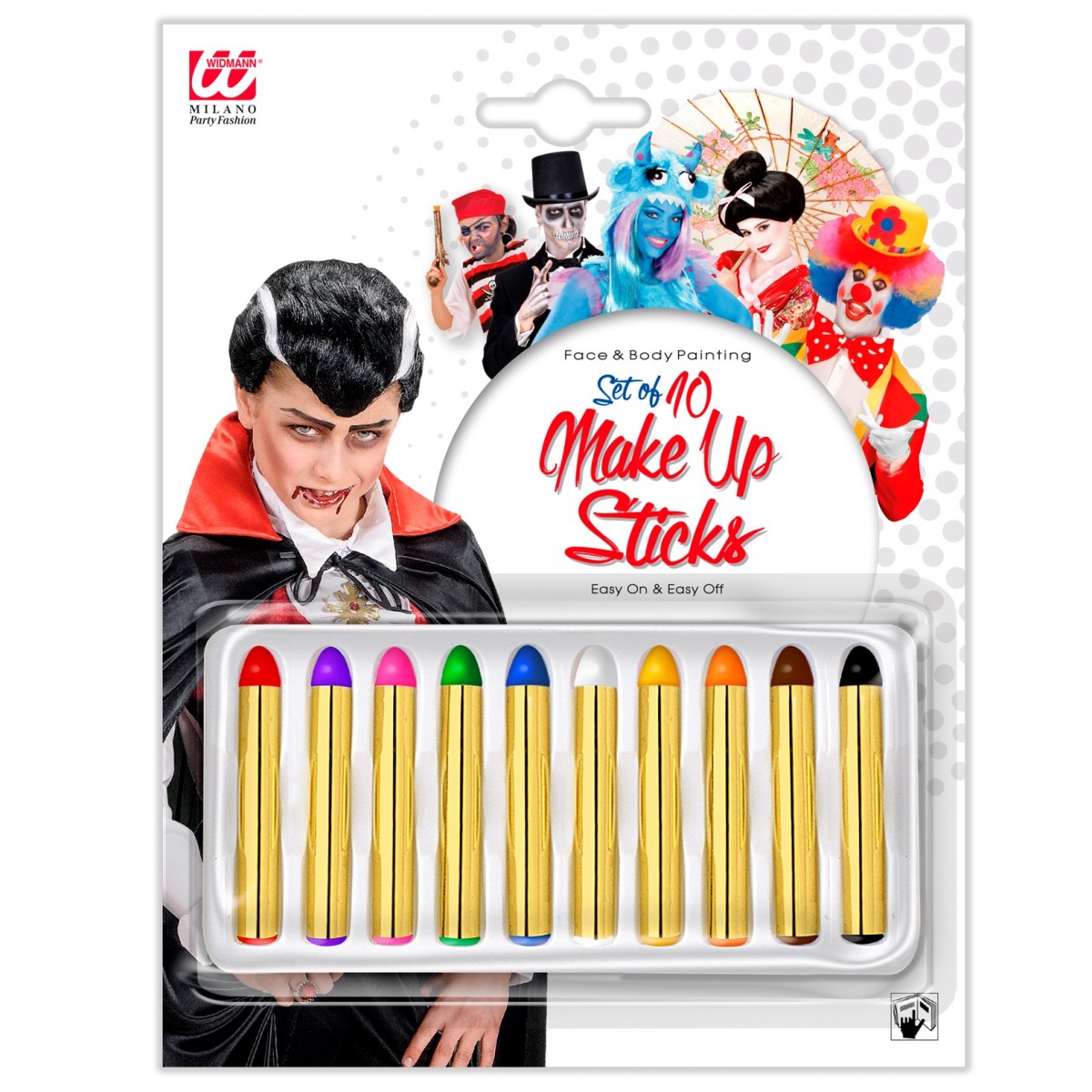 10 Make-up sticks colorati